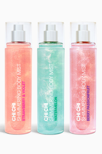 Shimmering Eau De Toilette Body Mist Spray Trio