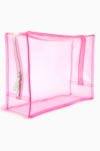 Pink Clear Beauty Bag - Large